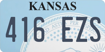 KS license plate 416EZS