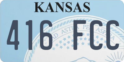 KS license plate 416FCC