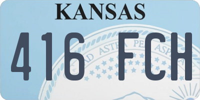 KS license plate 416FCH