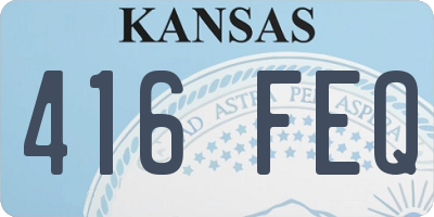 KS license plate 416FEQ