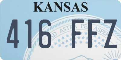 KS license plate 416FFZ