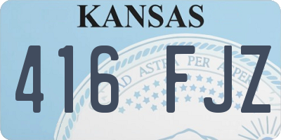 KS license plate 416FJZ