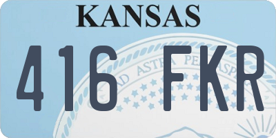 KS license plate 416FKR
