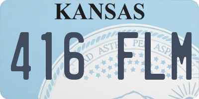 KS license plate 416FLM