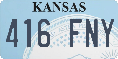 KS license plate 416FNY
