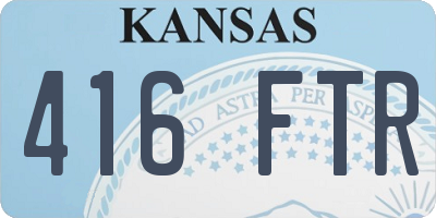 KS license plate 416FTR