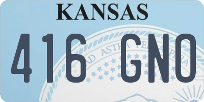 KS license plate 416GNO