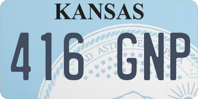 KS license plate 416GNP