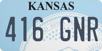 KS license plate 416GNR