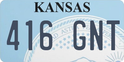 KS license plate 416GNT