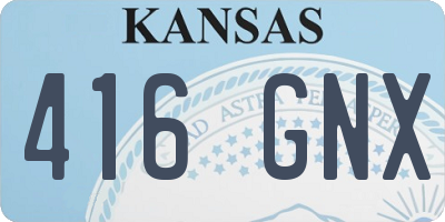 KS license plate 416GNX