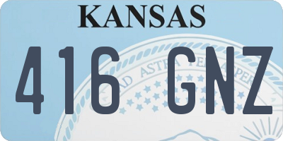 KS license plate 416GNZ