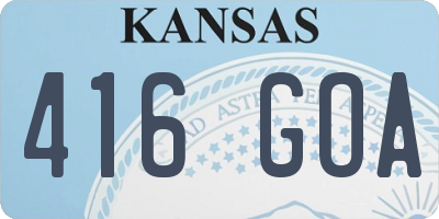 KS license plate 416GOA