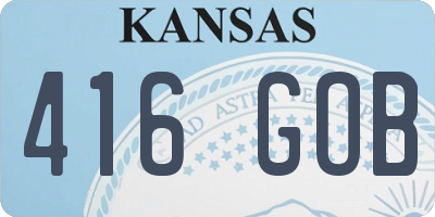 KS license plate 416GOB
