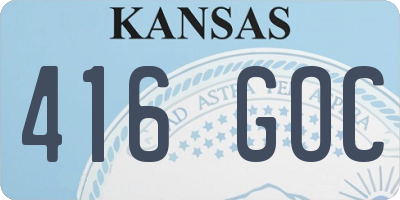 KS license plate 416GOC