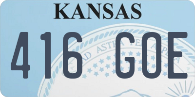 KS license plate 416GOE