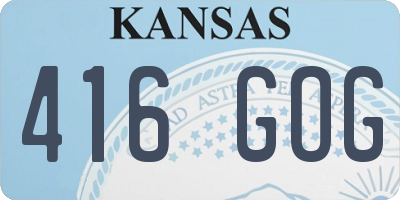 KS license plate 416GOG