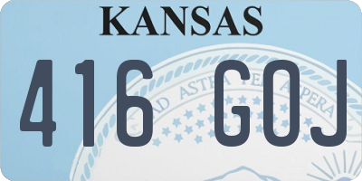 KS license plate 416GOJ