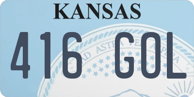 KS license plate 416GOL