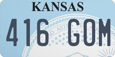 KS license plate 416GOM