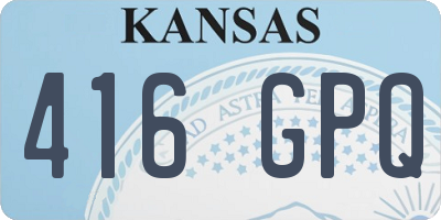 KS license plate 416GPQ