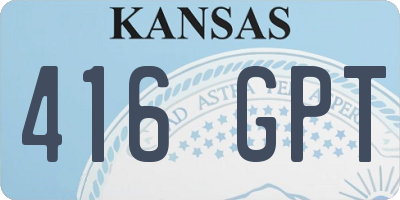 KS license plate 416GPT
