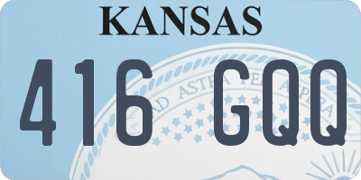 KS license plate 416GQQ