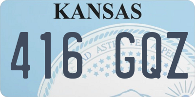 KS license plate 416GQZ