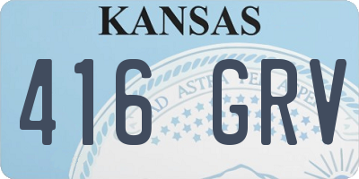 KS license plate 416GRV