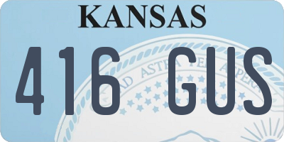 KS license plate 416GUS
