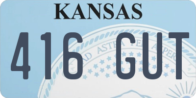 KS license plate 416GUT