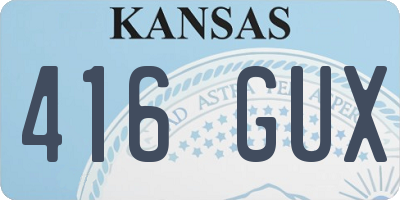 KS license plate 416GUX