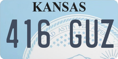 KS license plate 416GUZ