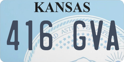 KS license plate 416GVA