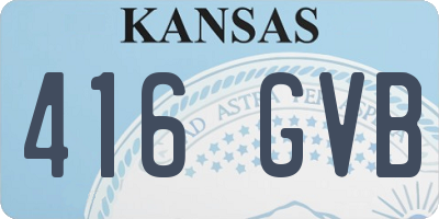 KS license plate 416GVB