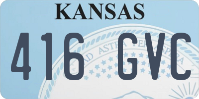 KS license plate 416GVC
