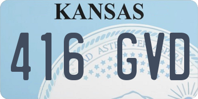 KS license plate 416GVD