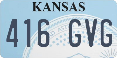 KS license plate 416GVG