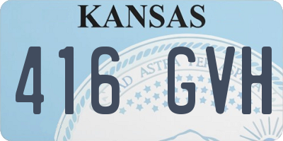 KS license plate 416GVH
