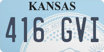 KS license plate 416GVI