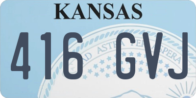 KS license plate 416GVJ