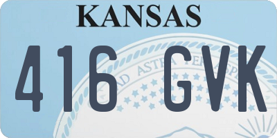KS license plate 416GVK