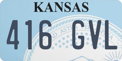KS license plate 416GVL