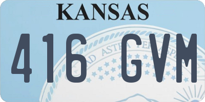 KS license plate 416GVM