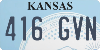 KS license plate 416GVN
