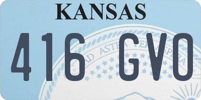 KS license plate 416GVO