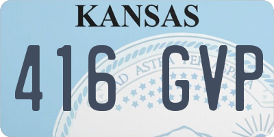 KS license plate 416GVP