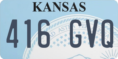 KS license plate 416GVQ
