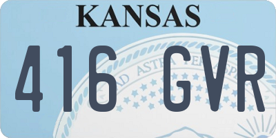 KS license plate 416GVR