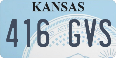 KS license plate 416GVS